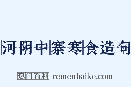 河阴中寨寒食造句是什么意思的图片